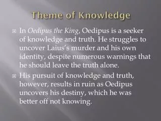 Theme of Knowledge