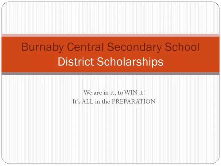 burnaby central secondary school district scholarships