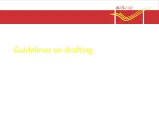 Guidelines on drafting