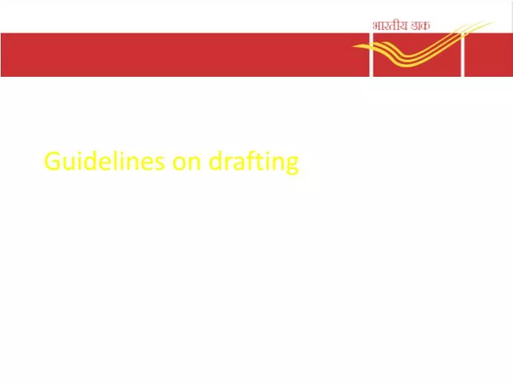 guidelines on drafting