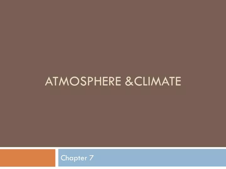 atmosphere climate