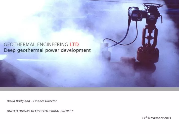 david bridgland finance director united downs deep geothermal project