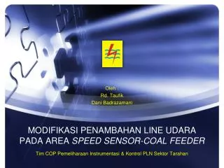modifikasi penambahan line udara pada area speed sensor coal feeder