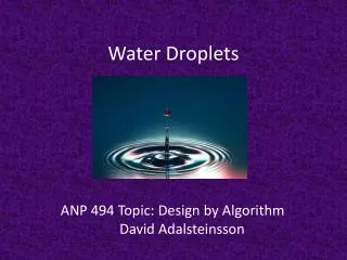 water droplets