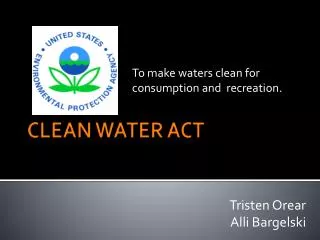CLEAN WATER ACT