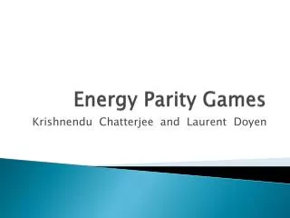Energy Parity Games
