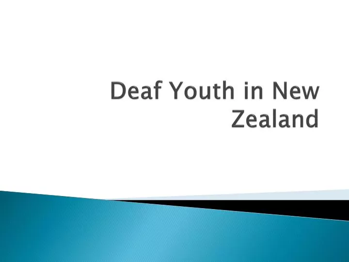 deaf youth in new zealand