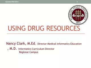 Using Drug Resources