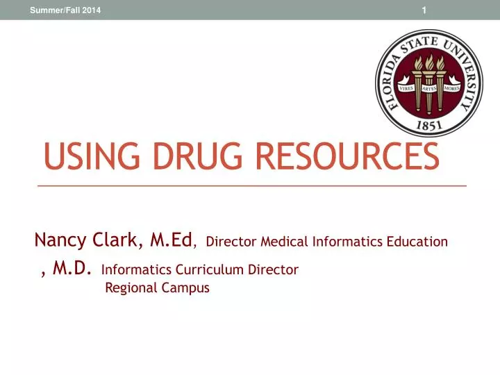 using drug resources