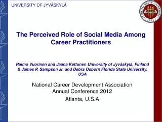 The Perceived Role of Social Media Among Career Practitioners