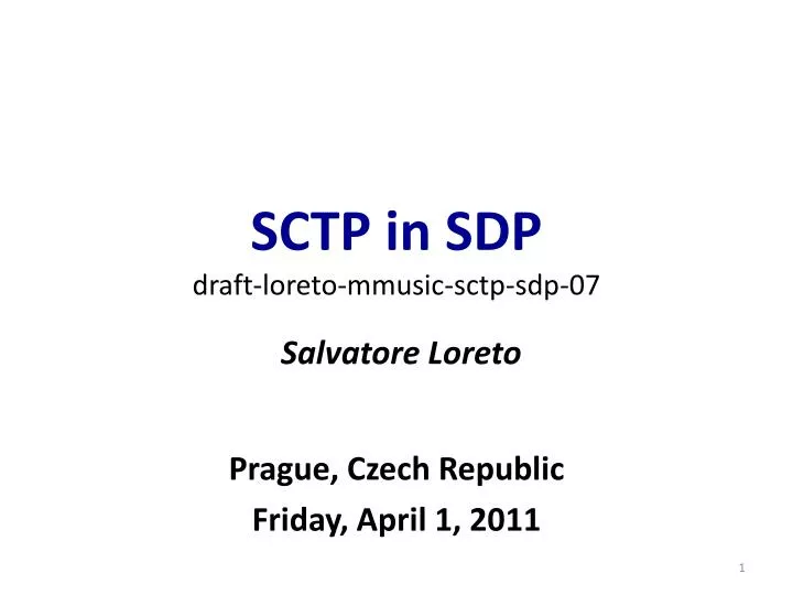 sctp in sdp draft loreto mmusic sctp sdp 07
