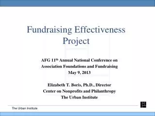 Fundraising Effectiveness Project