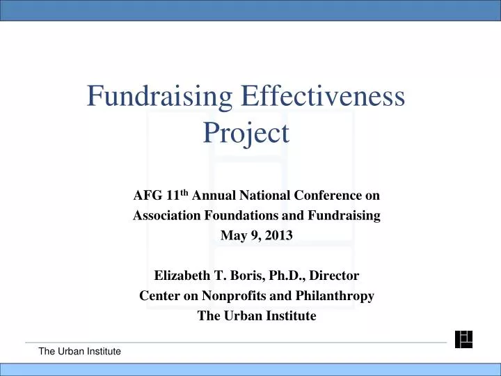 fundraising effectiveness project