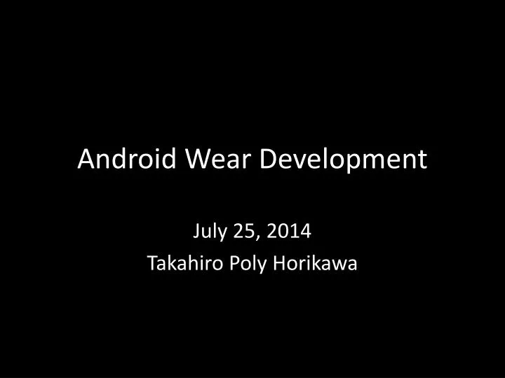 android wear development