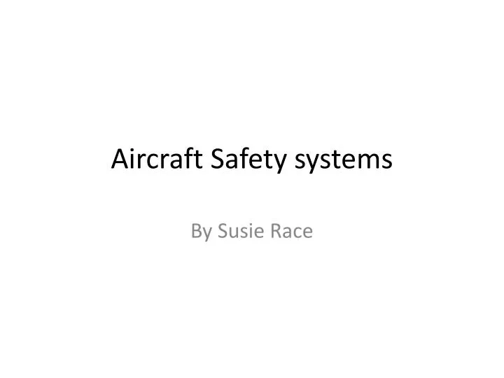 aircraft safety systems