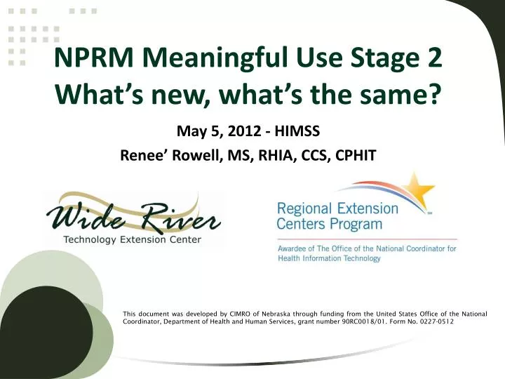 nprm meaningful use stage 2 what s new what s the same
