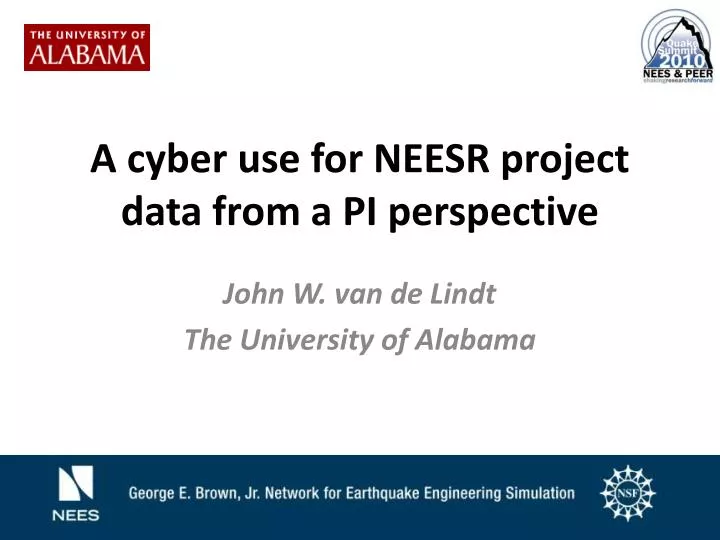 a cyber use for neesr project data from a pi perspective