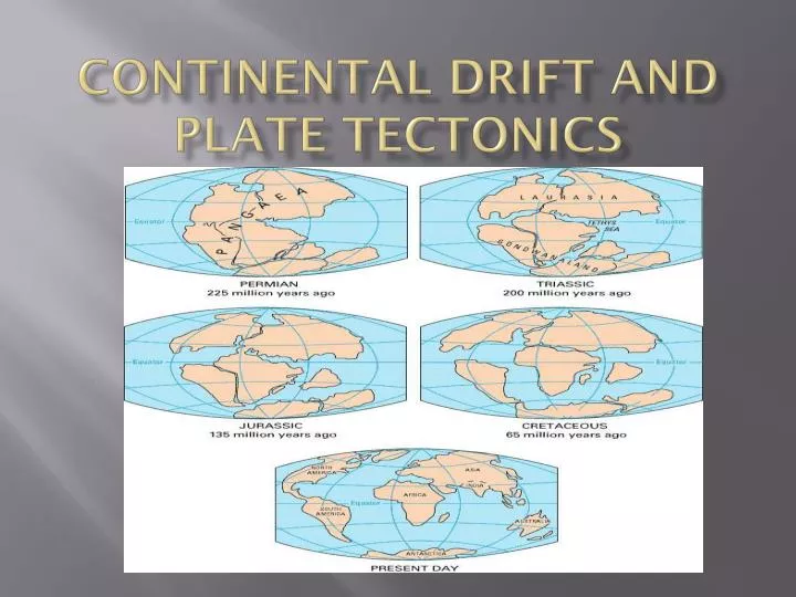 continental drift and plate tectonics