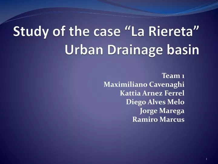 study of the case la riereta urban drainage basin