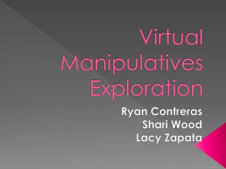 virtual manipulatives exploration