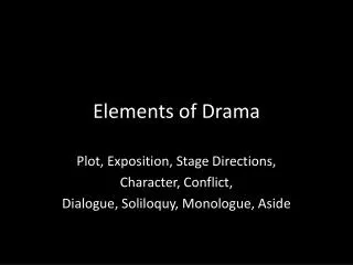 elements of drama
