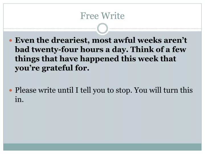 free write