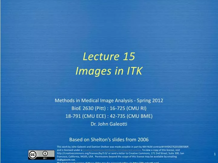 lecture 15 images in itk