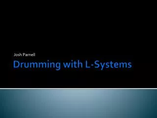 Drumming with L-Systems