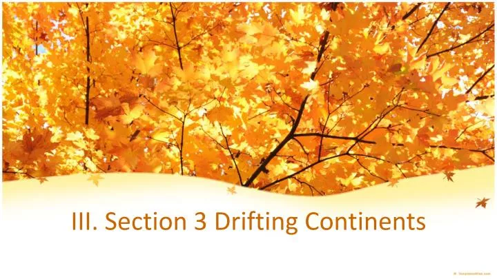 iii section 3 drifting continents