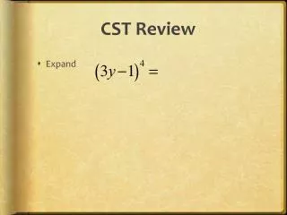 CST Review