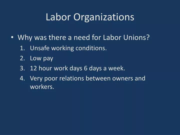 labor organizations