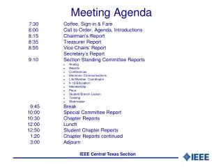 Meeting Agenda