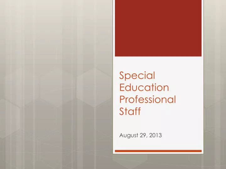 special education professional staff