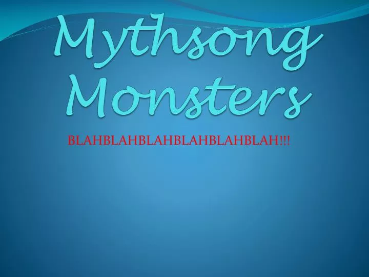 mythsong monsters