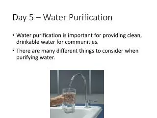 day 5 water purification