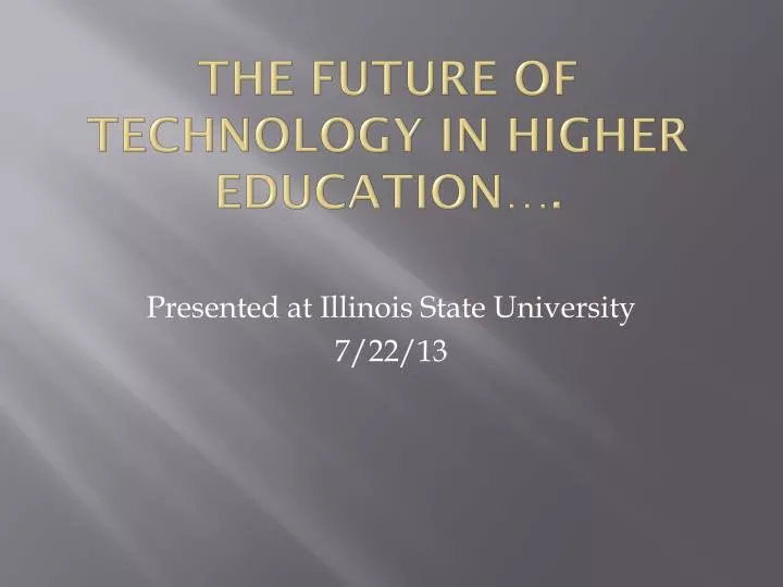 the future of technology in higher education