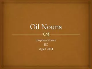 Oil Nouns