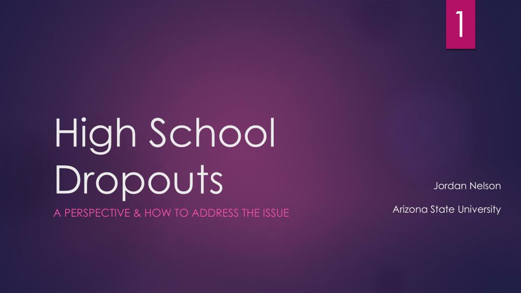 PPT High School Dropouts PowerPoint Presentation, free download ID