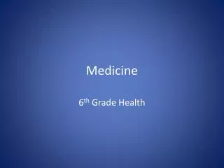 medicine