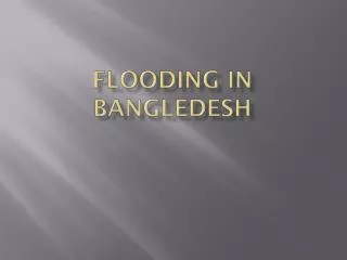 Flooding in Bangledesh