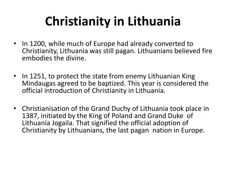 christianity in lithuania