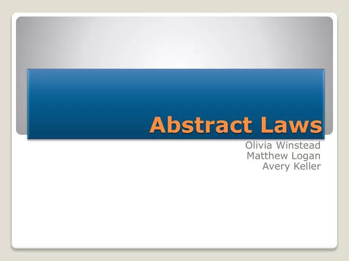 abstract laws