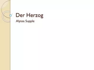 der herzog