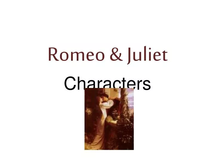 romeo juliet characters