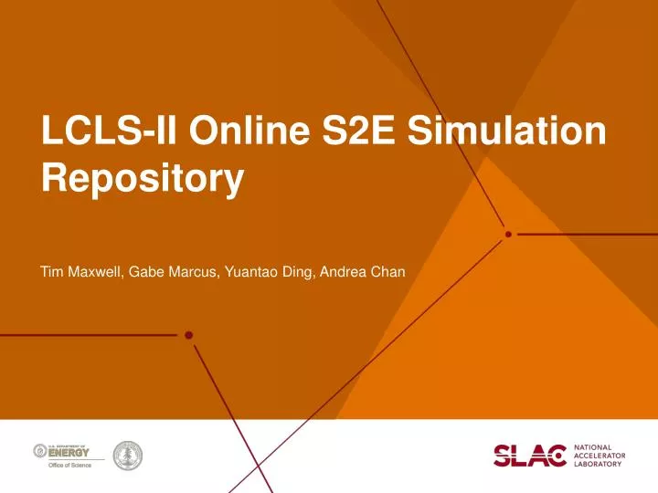 lcls ii online s2e simulation repository