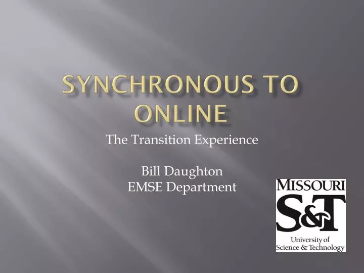 synchronous to online