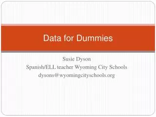 Data for Dummies