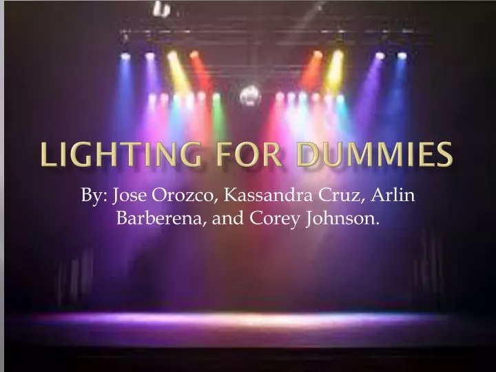 lighting for dummies