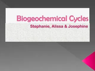 Biogeochemical Cycles