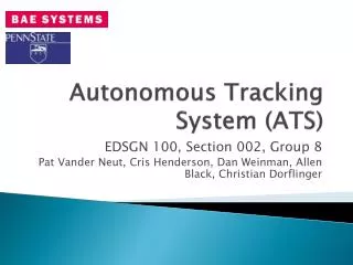 Autonomous Tracking System (ATS)